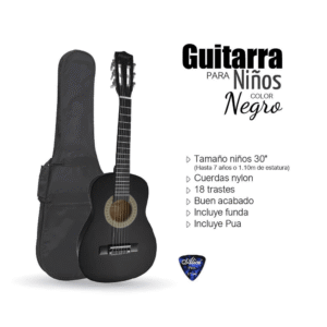 GUITARRA CLÁSICA PARA NIÑOS – NEGRO.
