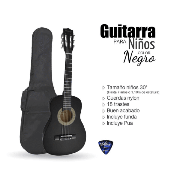 GUITARRA CLÁSICA PARA NIÑOS – NEGRO.